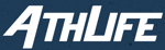 Athlife logo white with dark background